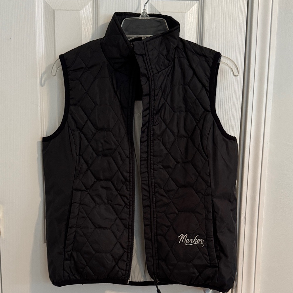 Women’s Marker Quilted Black Ski Vest Size Small